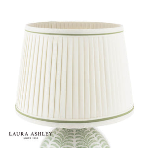 Laura Ashley Stannard Table Lamp Green Ceramic & Polished Chrome with Shade LA3756701-Q