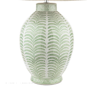 Laura Ashley Stannard Table Lamp Green Ceramic & Polished Chrome with Shade LA3756701-Q