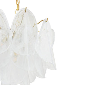 Laura Ashley Stannington 4 Light Pendant Matt Antique Brass and White Glass LA3756708-Q