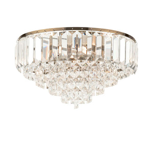 Laura Ashley Vienna 3 Light Flush Crystal and Antique Brass  LA3756756-Q