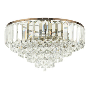 Laura Ashley Vienna 3 Light Flush Crystal and Antique Brass  LA3756756-Q