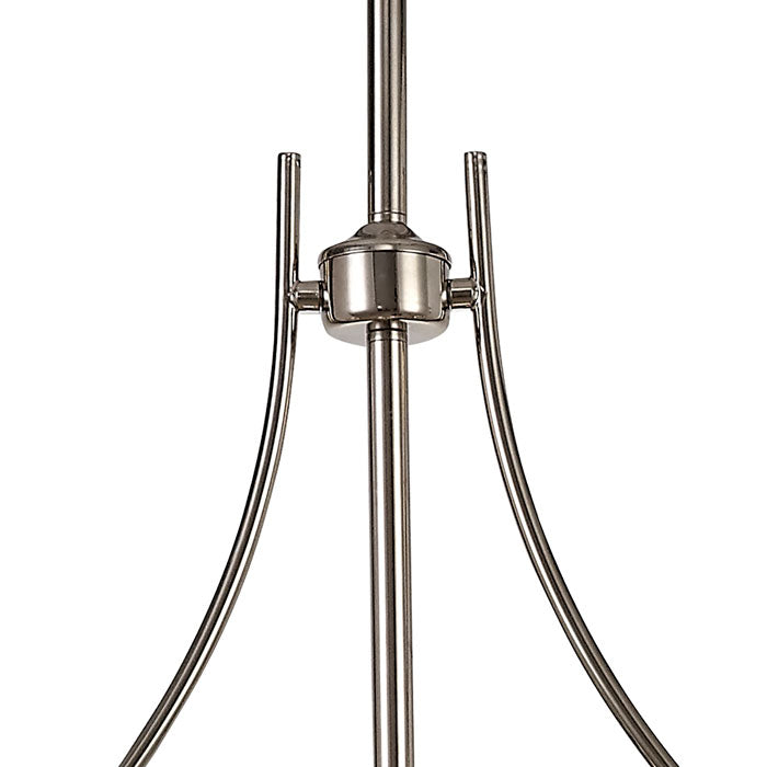 Ori Linear Pendant in Polished Nickel with 3 Flat Round Clear Glass Shades