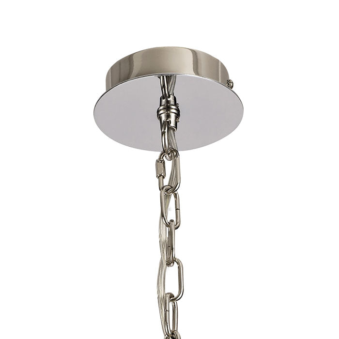 Lucia 3-Light Polished Nickel Pendant / Semi Flush Pendant