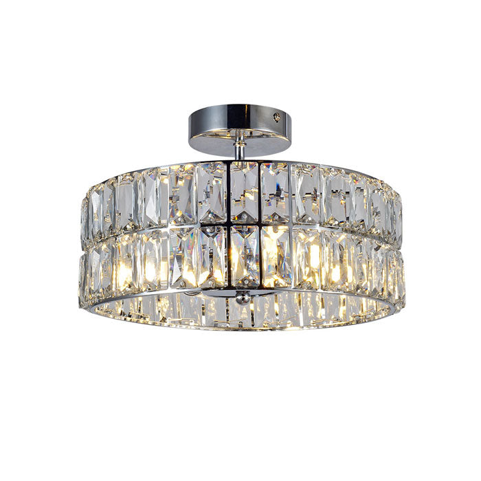 Magnalux Haley 4 Light Polished Chrome Bathroom Crystal Ceiling Light HAL04CH