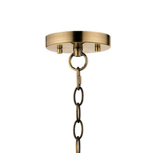 Magnalux Pandora 3 Light Crystal Antique Brass Pendant Ceiling Light PAN03AB