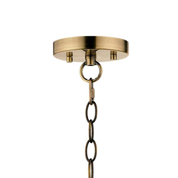 Magnalux Pandora 3 Light Crystal Antique Brass Pendant Ceiling Light PAN03AB