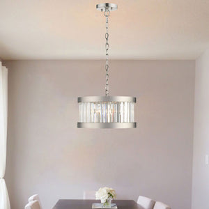 Magnalux Pandora 3 Light Crystal Pendant in Satin Chrome PAN03SC