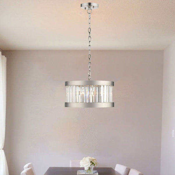 Magnalux Pandora 3 Light Crystal Pendant in Satin Chrome PAN03SC