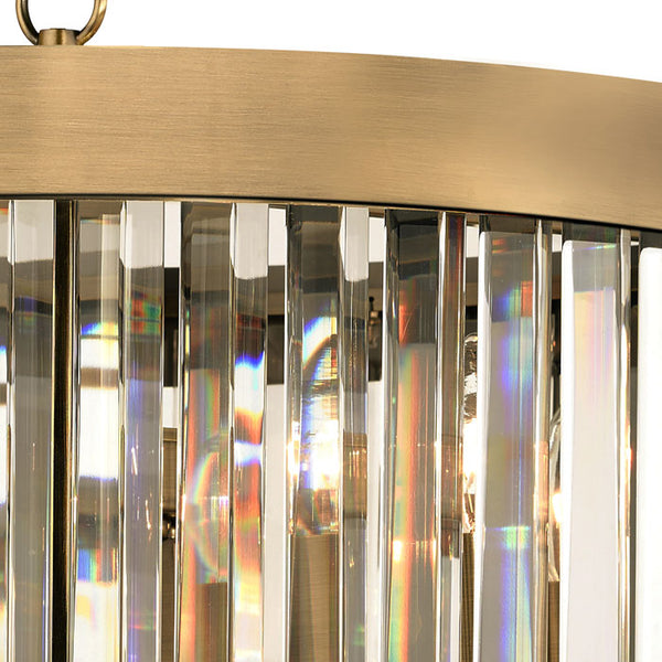 Magnalux Pandora 5 Light Crystal Pendant in Antique Brass PAN05AB