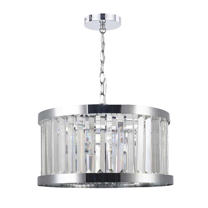 Magnalux Pandora 3 Light Crystal Pendant in Polished Chrome PAN03CH