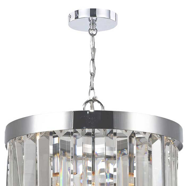 Magnalux Pandora Single Crystal Pendant Light in Polished Chrome PAN01CH