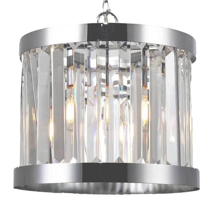 Magnalux Pandora Single Crystal Pendant Light in Polished Chrome PAN01CH