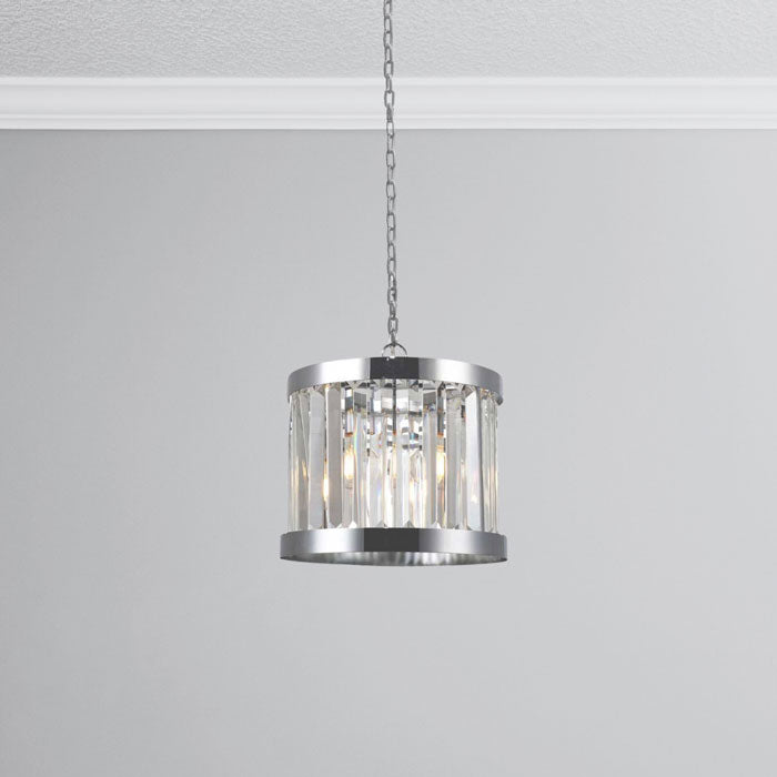 Magnalux Pandora Single Crystal Pendant Light in Polished Chrome PAN01CH