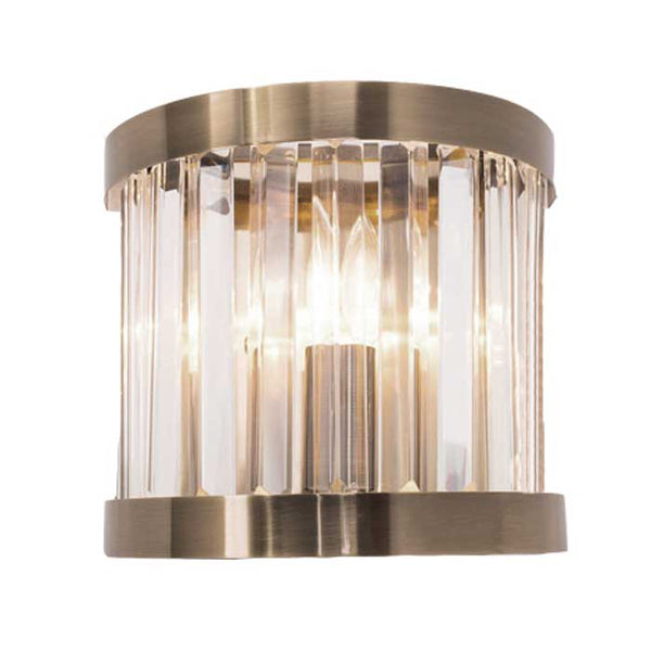 Magnalux Pandora Single Crystal Wall Light in Antique Brass PAN01ABWL