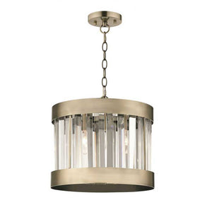 Magnalux Pandora Single Light Crystal Pendant Antique Brass PAN01AB