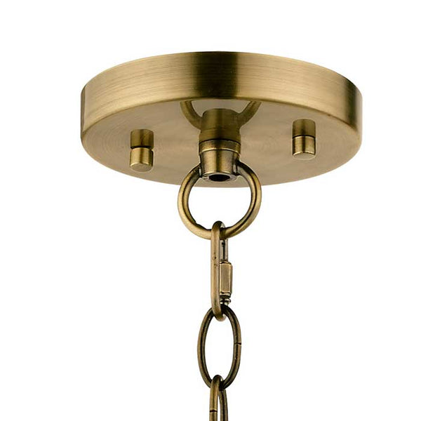 Magnalux Pandora Single Light Crystal Pendant Antique Brass PAN01AB