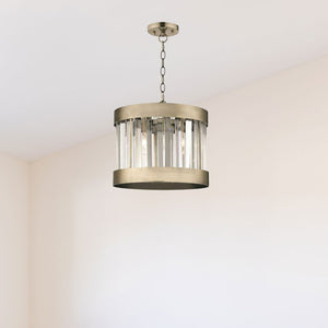 Magnalux Pandora Single Light Crystal Pendant Antique Brass PAN01AB