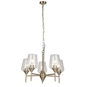 Magnalux Vino 5 Light Antique Brass Pendant VIN05AB
