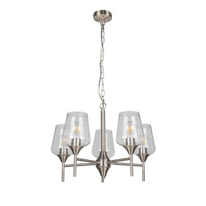 Magnalux Vino 5 Light Satin Chrome Pendant Light VIN05SC