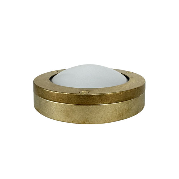 Navigator Compact Mini Circular Bulkhead Plain in Raw Brass 09113