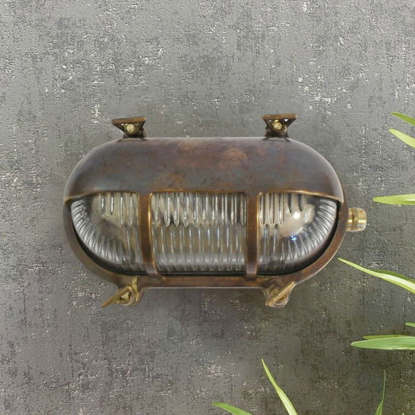 Navigator Eyelid Bulkhead in Antique Brass 09010