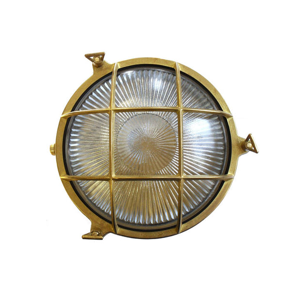 Navigator Large Porthole Bulkhead in Raw Brass 05842