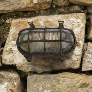 Navigator Large Standard Bulkhead in Antique Brass 09009