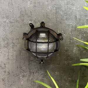 Navigator Mini Porthole Bulkhead in Antique Brass 09004