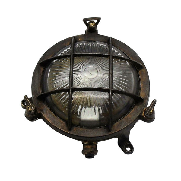 Navigator Mini Porthole Bulkhead in Antique Brass 09004