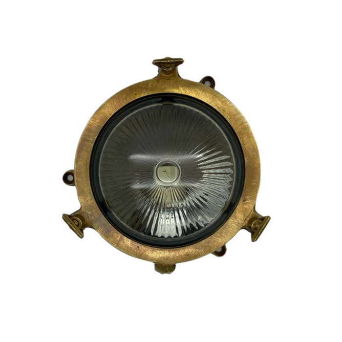 Navigator Plain Mini Porthole Bulkhead in Antique Brass 09077