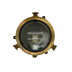 Navigator Plain Mini Porthole Bulkhead in Antique Brass 09077