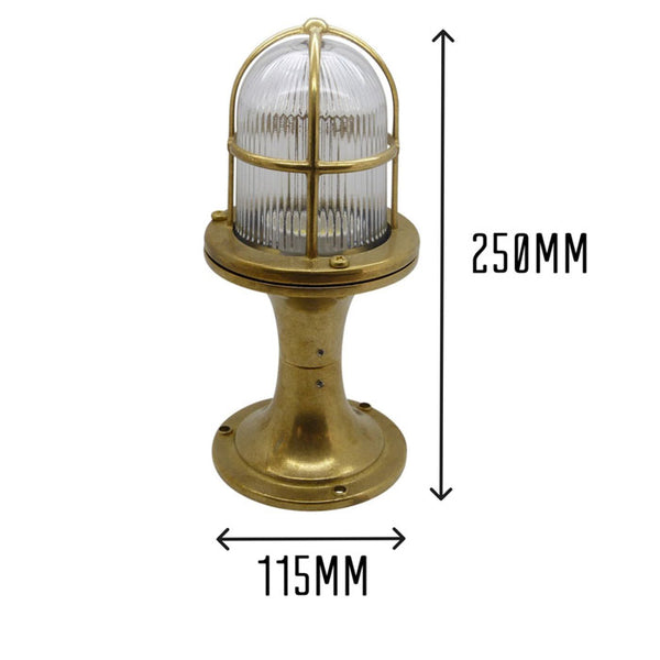 Navigator Small Outdoor Post Light in Antique Brass 05852