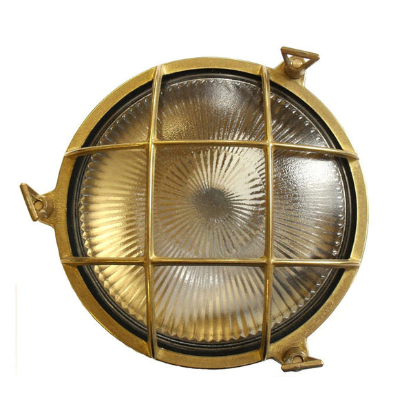 Navigator Small Porthole Bulkhead in Raw Brass 05841