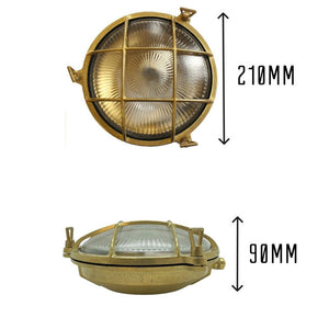 Navigator Small Porthole Bulkhead in Raw Brass 05841