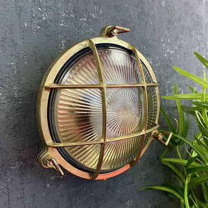 Navigator Small Porthole Bulkhead in Raw Brass 05841