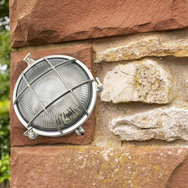 Navigator Small Porthole Bulkhead in Satin Nickel 09000