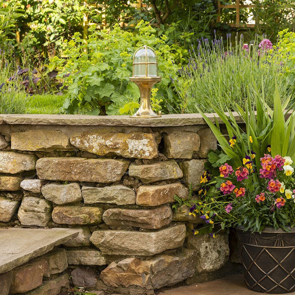 Navigator Small Post Light in Raw Brass 05845