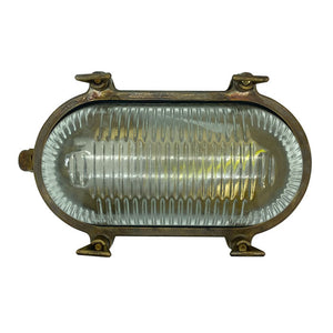 Navigator Small Standard Bulkhead Plain in Antique Brass 09106