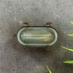 Navigator Small Standard Bulkhead Plain in Antique Brass 09106