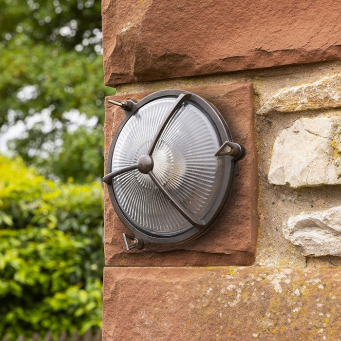 Navigator Trident Porthole Bulkhead in Antique Brass 09078