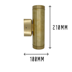 Navigator Up & Down Wall Light in Raw Brass 06294