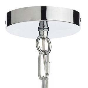 Nolan Single Light Pendant in Polished Chrome with Clear Glass NOL0108