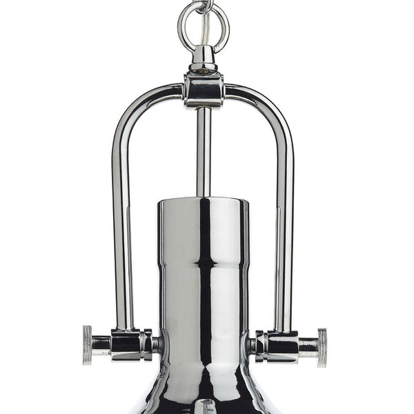 Nolan Single Light Pendant in Polished Chrome with Clear Glass NOL0108