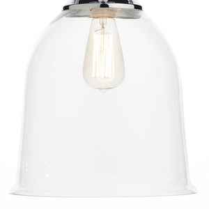 Nolan Single Light Pendant in Polished Chrome with Clear Glass NOL0108