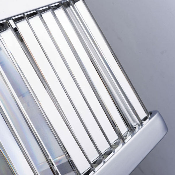 Magnalux Pandora 5-Light Long Crystal Bar Pendant Satin Chrome PAN05SCB