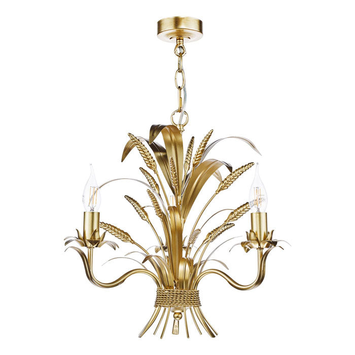 Dar Phaedra 3 Light Pendant Gold PHA0335