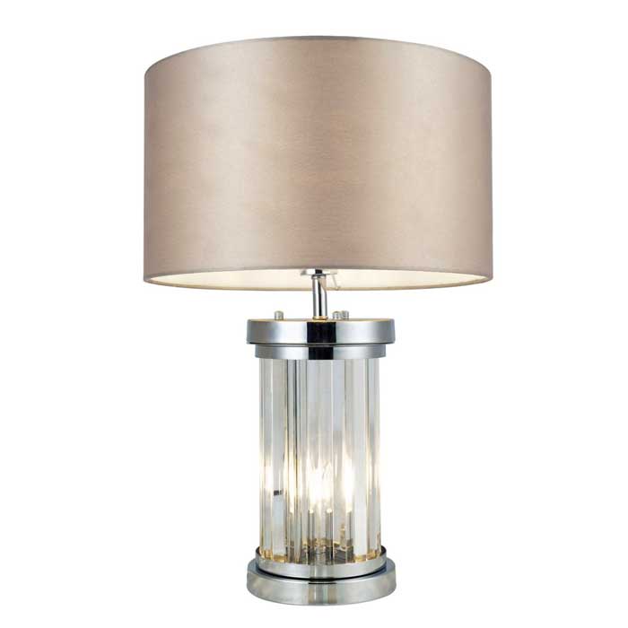Magnalux Pandora 2 Light Crystal Table Lamp Polished Chrome PAN02CHTL