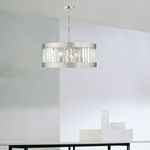 Magnalux Pandora 5 Light Crystal Pendant in Satin Chrome PAN05SC