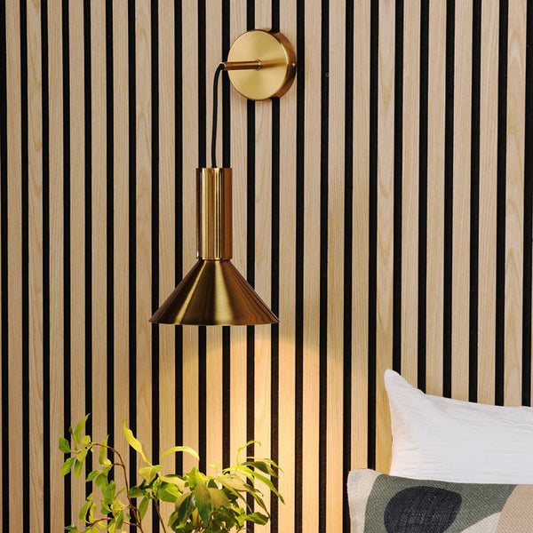 Dar Ragnar Pendant/Wall Light Natural Brass RAG0140