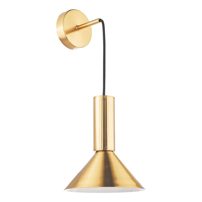 Dar Ragnar Pendant/Wall Light Natural Brass RAG0140